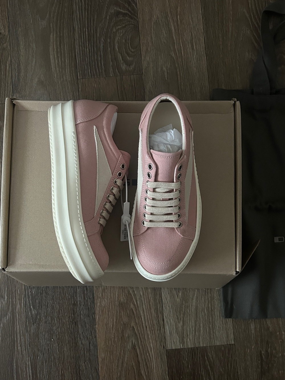 rick owen pink vans female size 6 39 eur or 5.5 - Picture 3 of 8